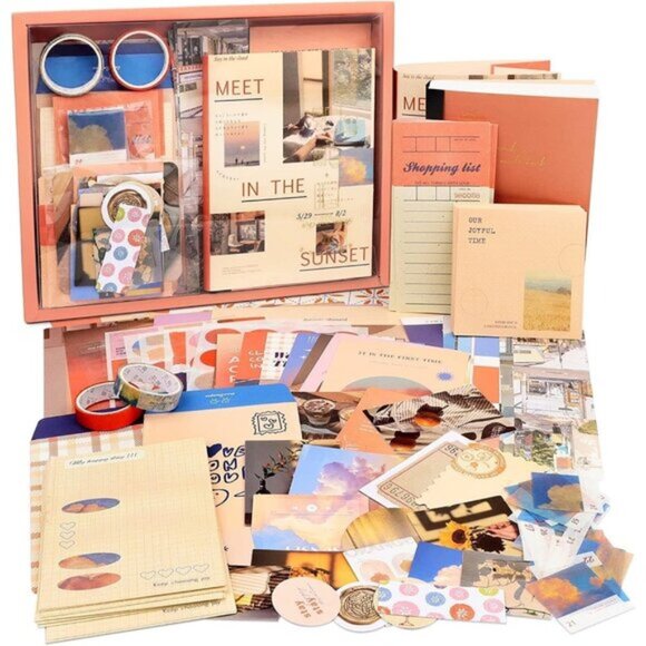 Other - New Aesthetic Scrapbook Kit (348pcs), Journaling & Scrap Supplies for teen Girls